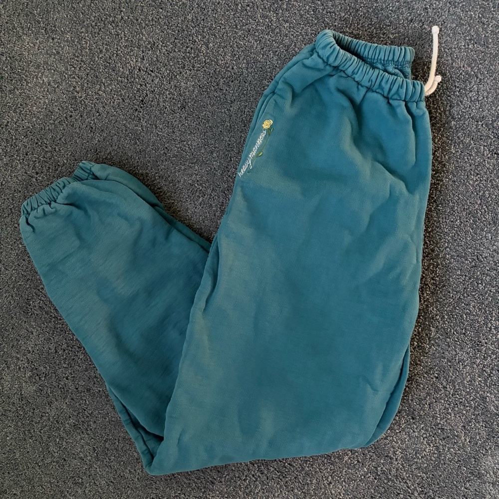 Heavy Manners Teal Airport Sweatpants